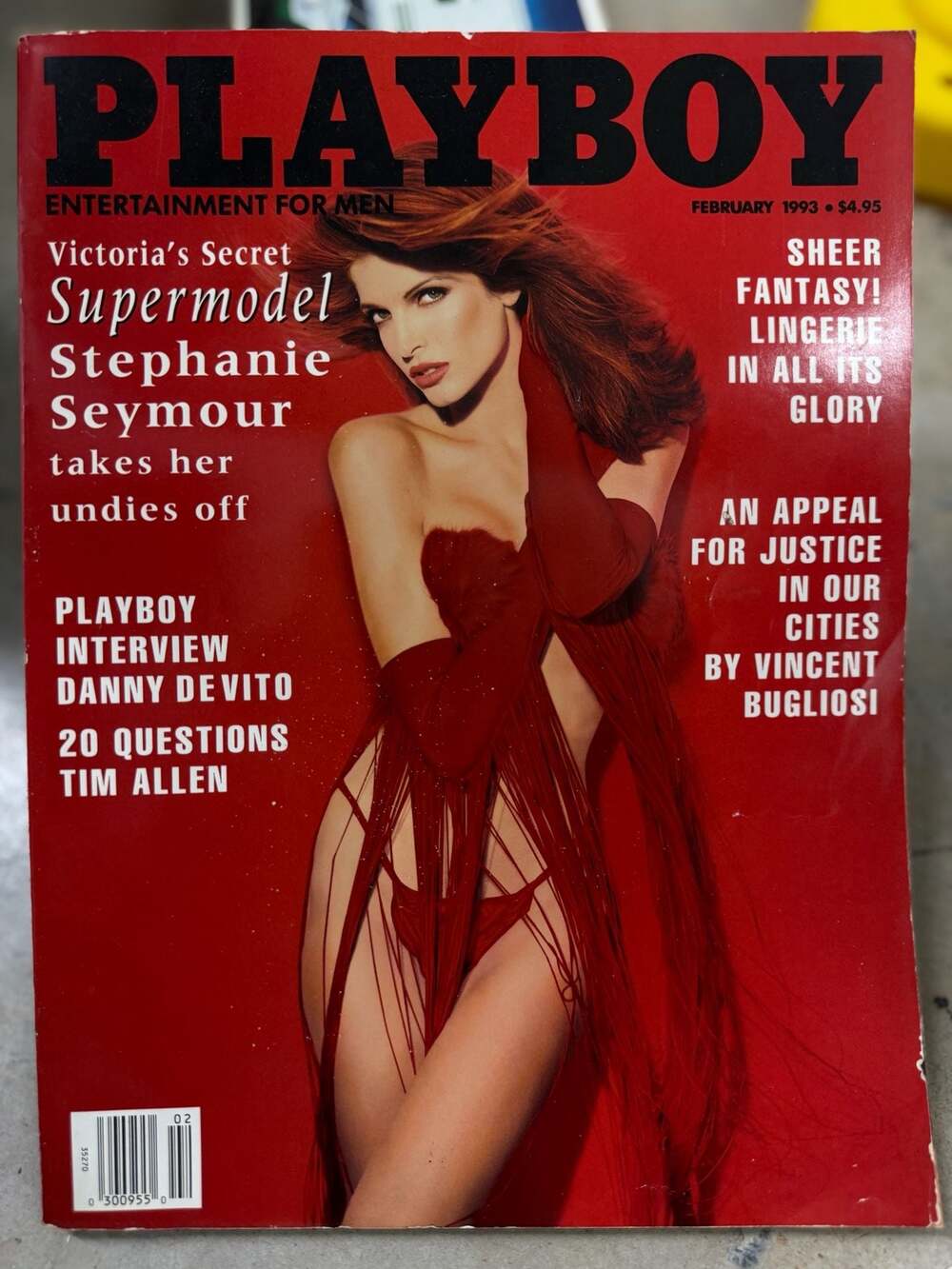 Playboy Magazine February 1993 Stephanie Seymour Cover